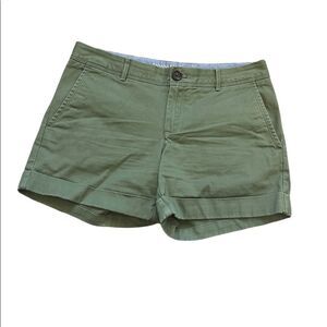 NWOT BANANA REPUBLIC City Chino Green Khaki Stretch Cotton Causal Short 4